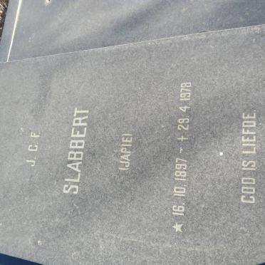 SLABBERT J.C.F. 1897-1978