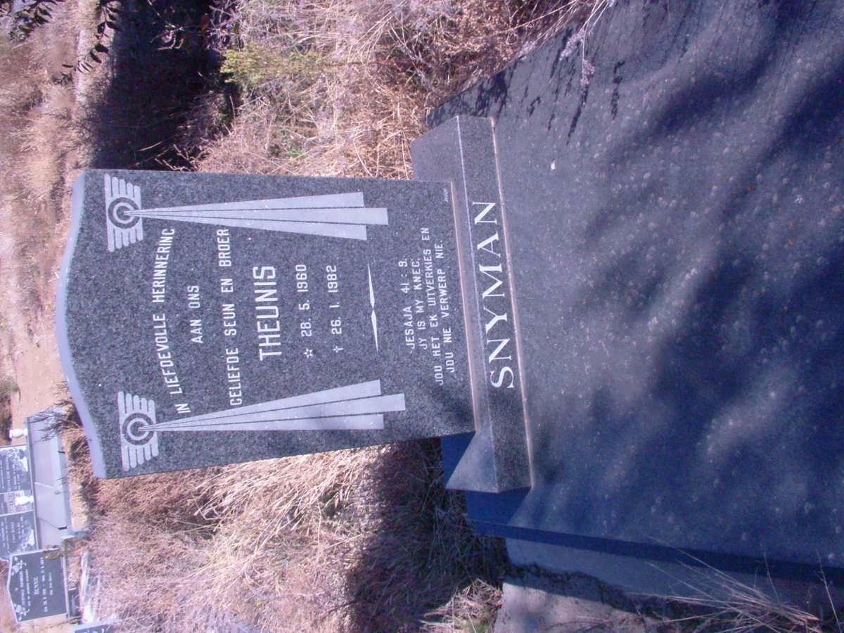 SNYMAN Theunis 1960-1982