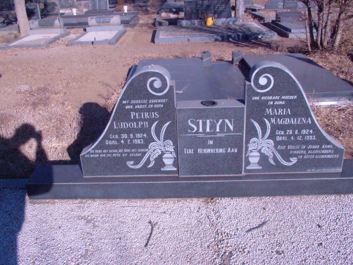 STEYN Petrus Ludolph 1924-1983 &amp; Maria Magdalena 1924-1993