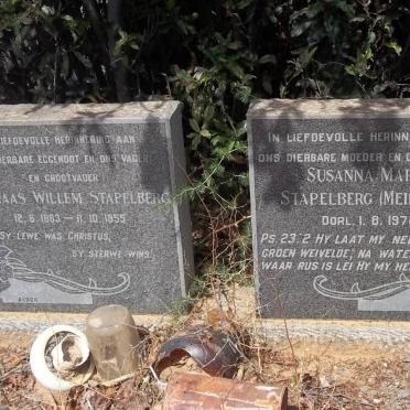 STAPELBERG Nicolaas Willem 1883-1955 &amp; Susanna Maria MEINTJES -1971