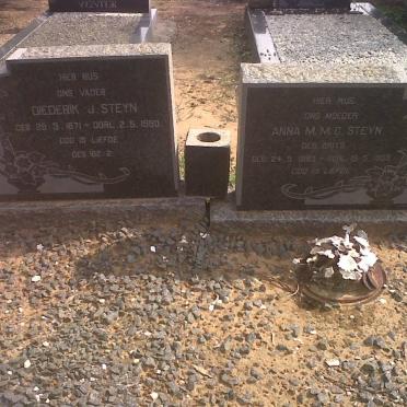 STEYN Diederik J. 1871-1960 &amp; Anna M.M.C. BRITS 1883-1959