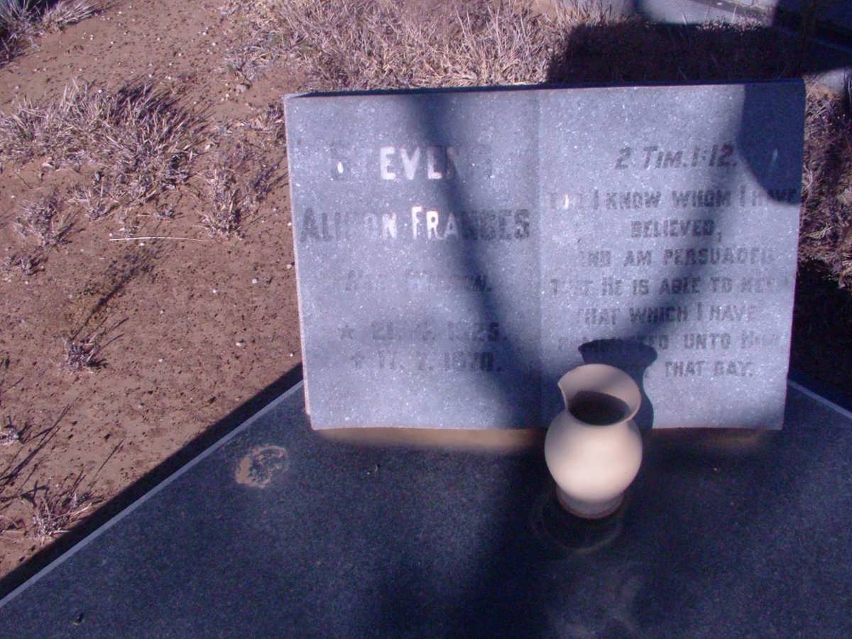 STEVENS Alison Frances nee WILSON 1925-1970