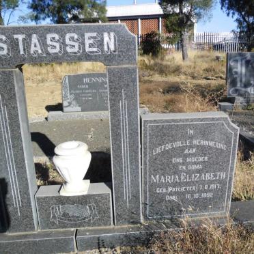 STASSEN Maria Elizabeth nee POTGIETER 1917-1992