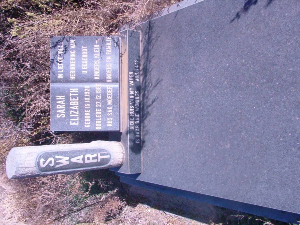 SWART Sarah Elizabeth 1920-1980