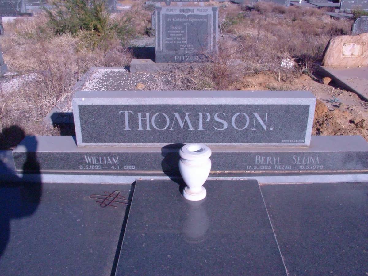 THOMPSON William 1899-1980 &amp; Beryl Selina NEZAR 1905-1978