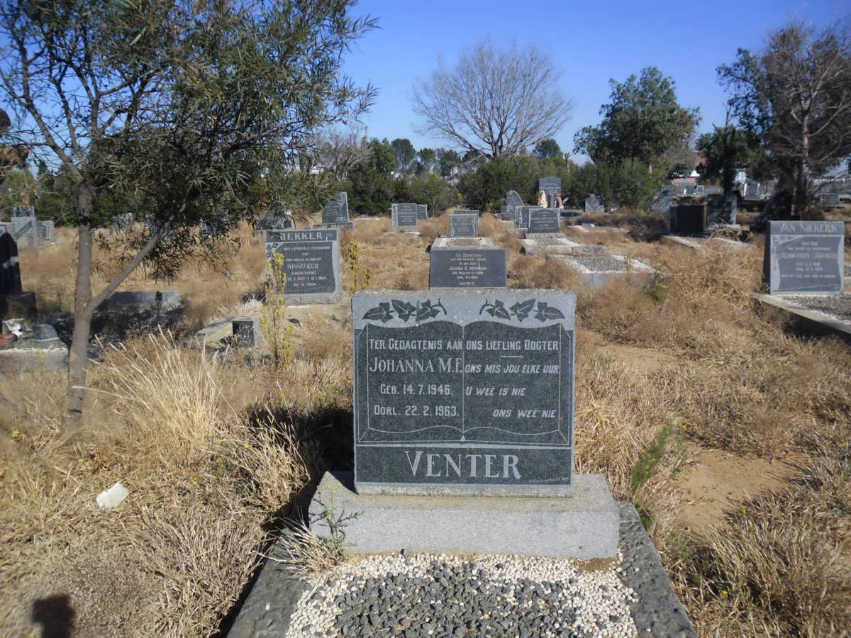 VENTER Johanna M.F. 1945-1963
