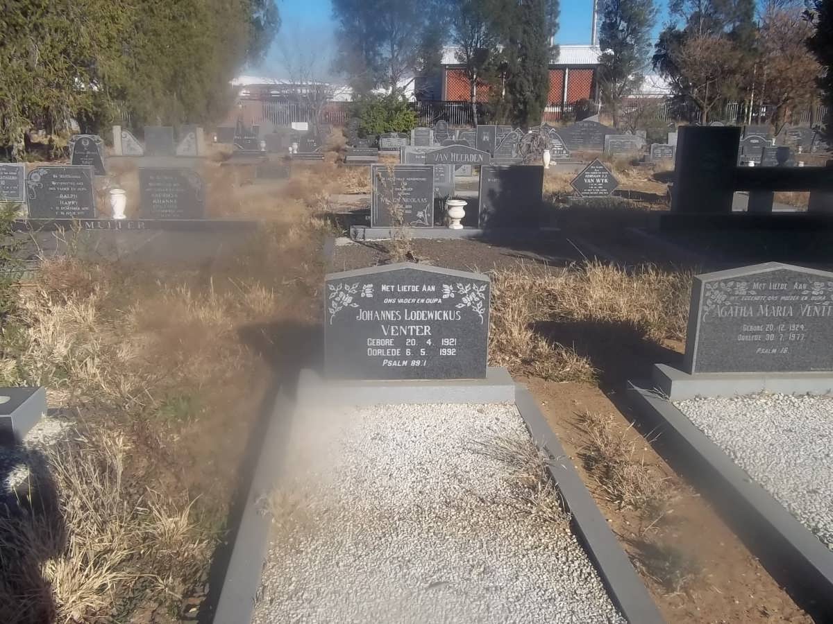 VENTER Johannes Lodewickus 1921-1992