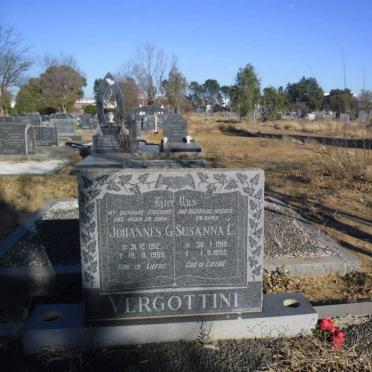 VERGOTTINI Johannes G. 1912-1968 &amp; Susanna C. 1919-1995