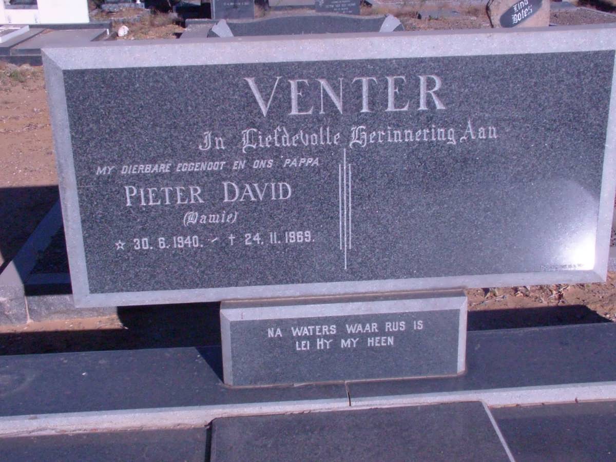 VENTER Pieter David 1940-1969