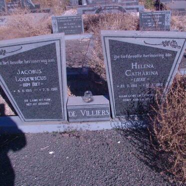 VILLIERS Jacobus Lodewicus, de 1915-1981 &amp; Helena Catharina 1915-1983