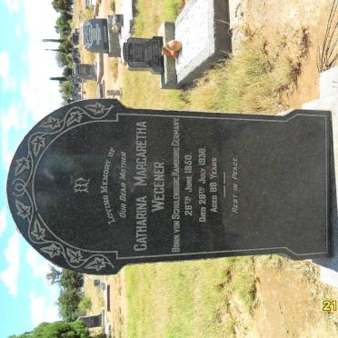 WEGENER Catharina Margaretha nee VON SCHULENBURG 1850-1938