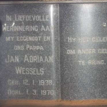 WESSELS Jan Adriaan 1938-1970