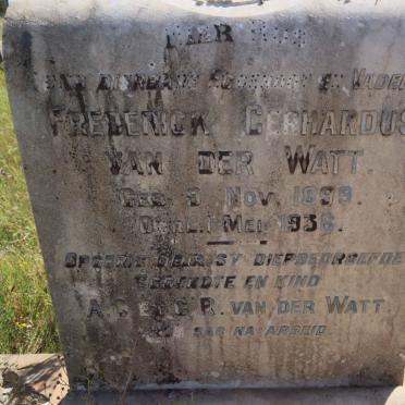 WATT Frederick Gerhardus, van der 1899-1936
