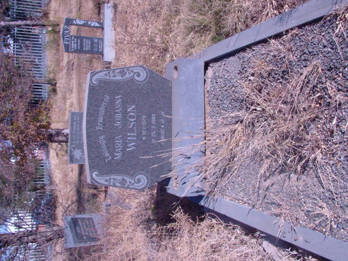 WILSON Maria Johanna 1920-1980