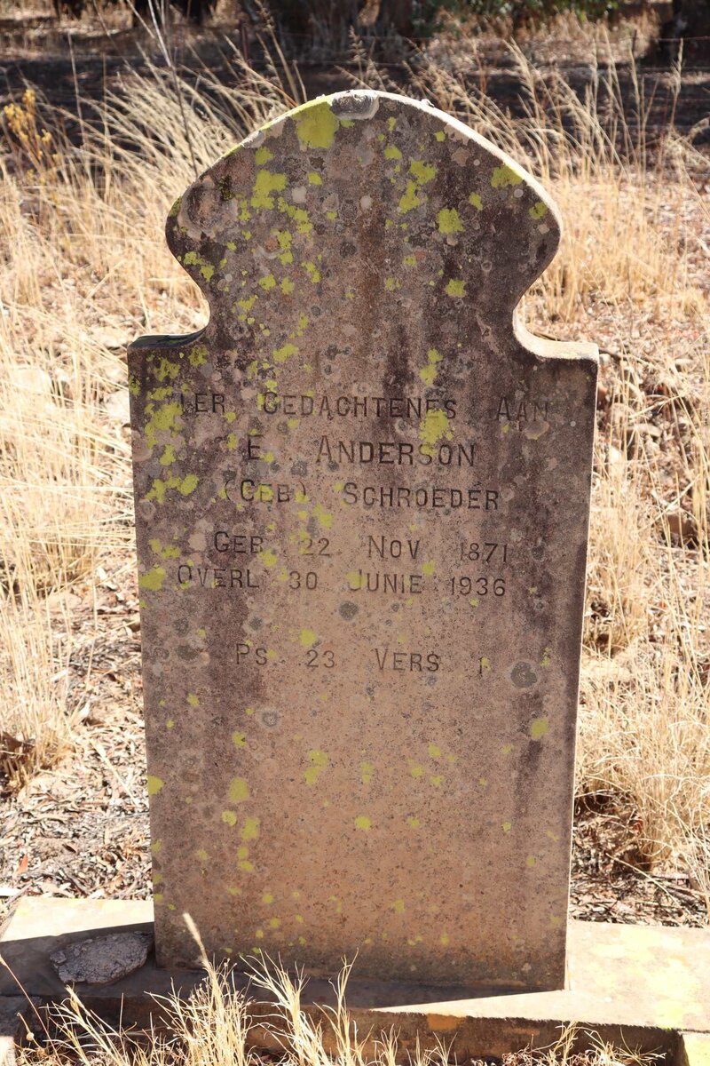 ANDERSON E. nee SCHROEDER 1871-1936