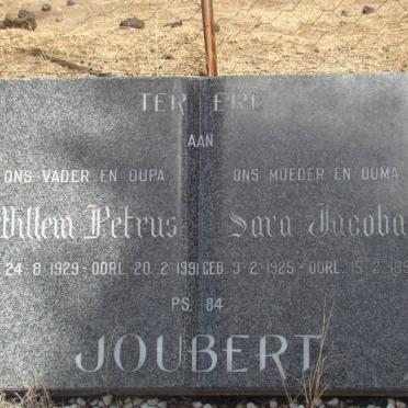 JOUBERT Willem Petrus 1929-1991 &amp; Sara Jacoba 1925-1993