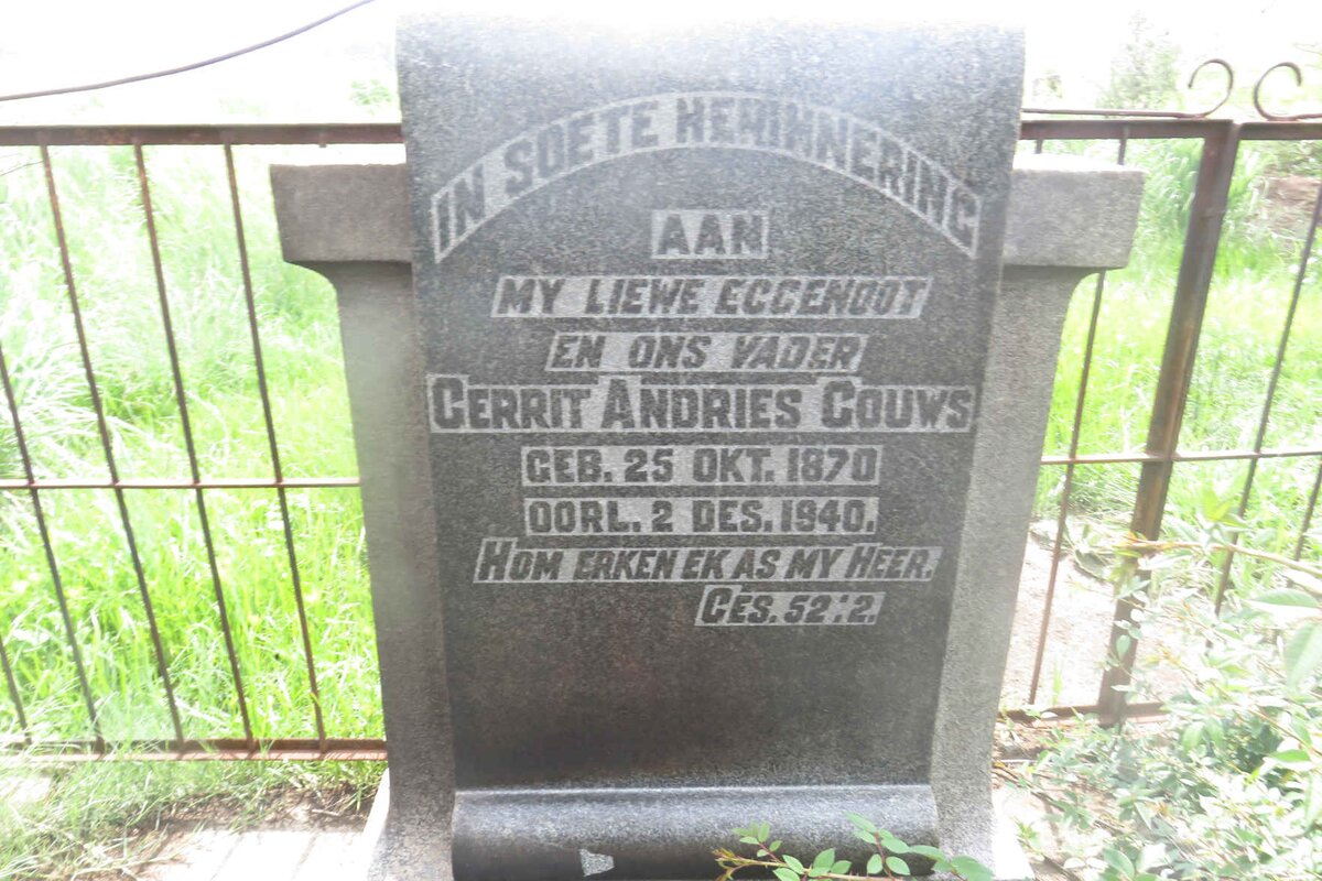 GOUWS Gerrit Andries 1870-1940