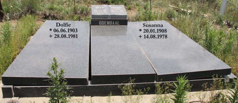 ODENDAAL Dolfie 1903-1981 &amp; Susanna 1908-1978 