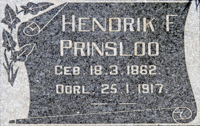 PRINSLOO Hendrik F. 1862-1917