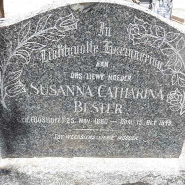 BESTER Susanna Catharina nee BOSHOFF 1880-1949