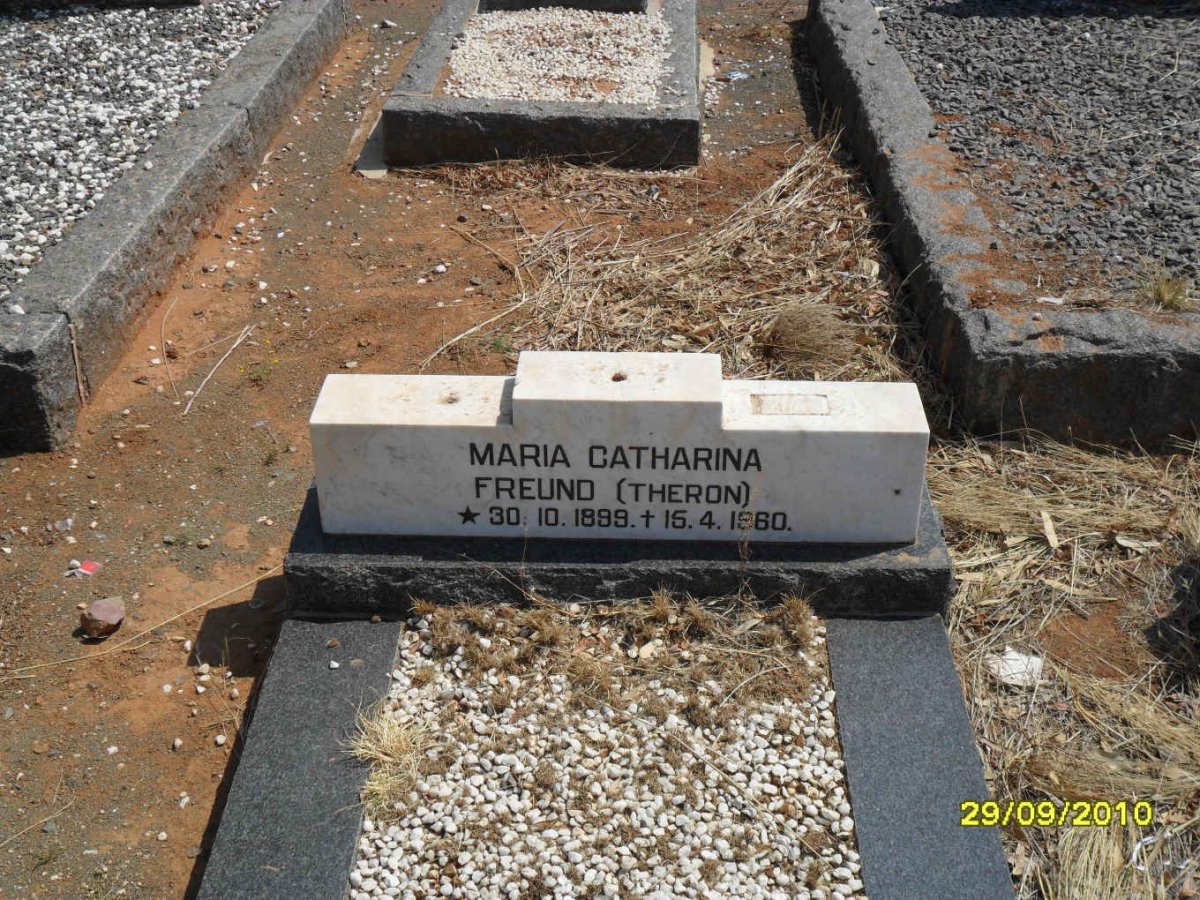 FREUND Maria Catharina nee THERON 1899-1960