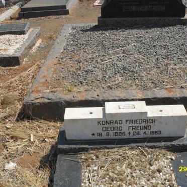 FREUND Conrad Friedrich Georg 1885-1963