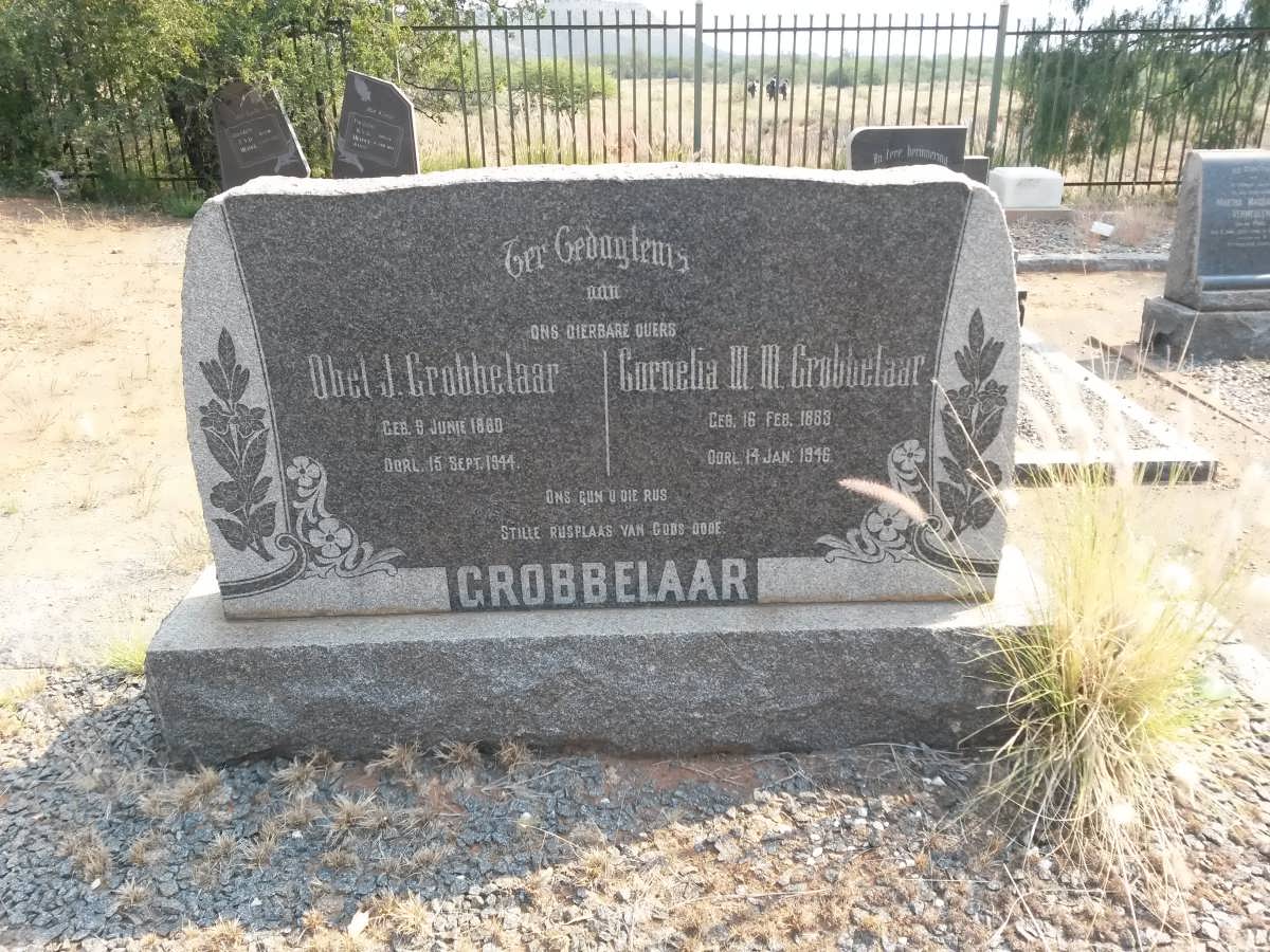 GROBBELAAR Abel J. 1880-1944 &amp; Cornelia M.M. 1883-1946