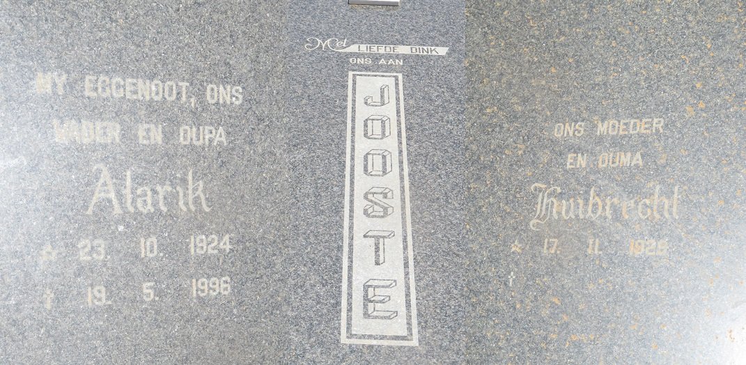 JOOSTE Alarik 1924-1996 &amp; Huibrecht 1929-