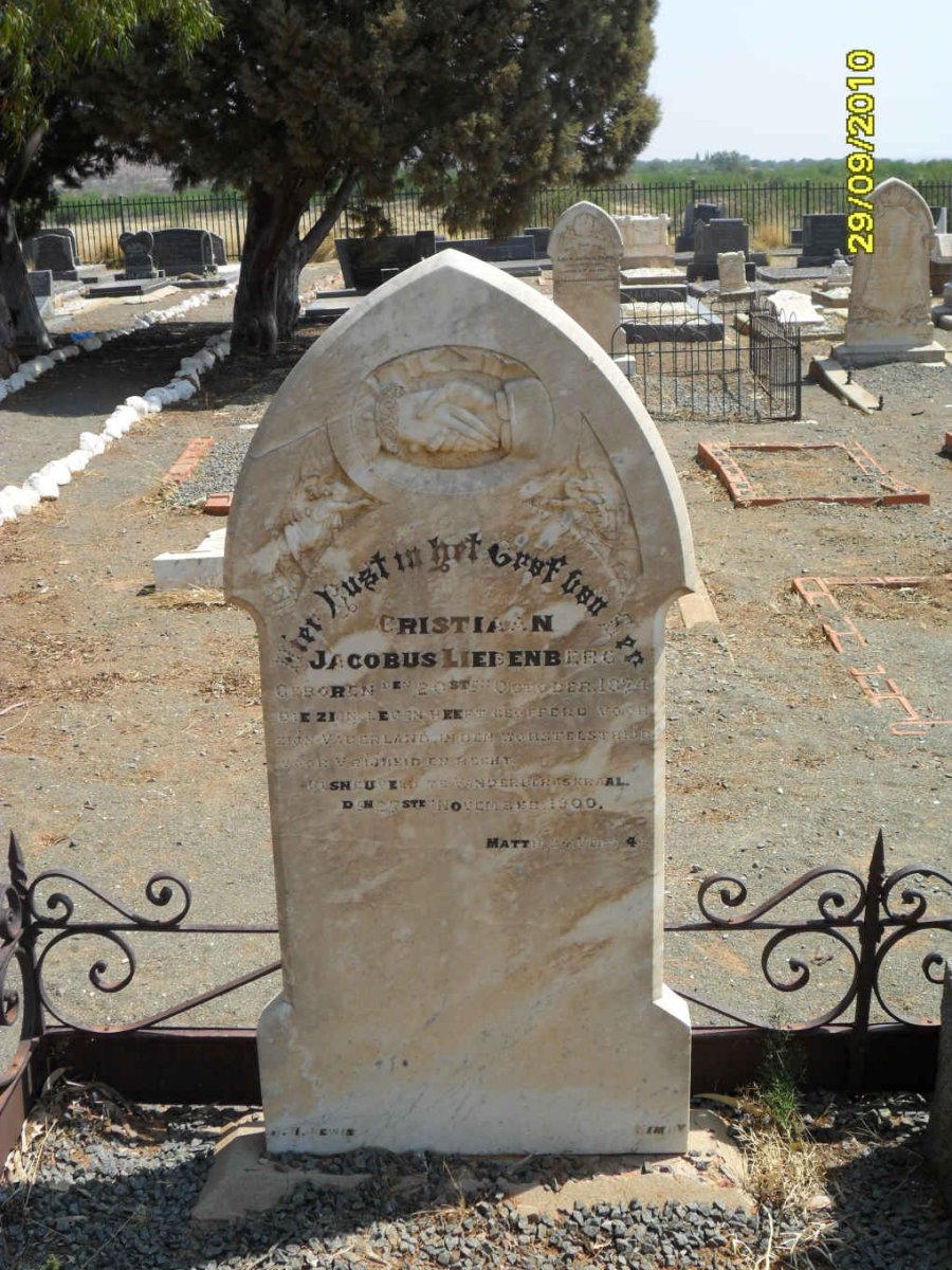 LIEBENBERG Christiaan Jacobus 1874-1900