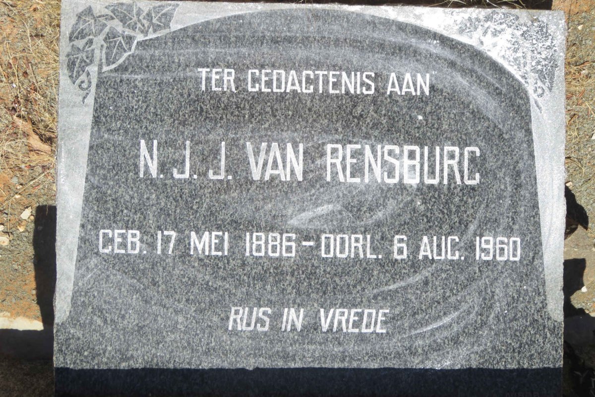 RENSBURG N.J., J. van 1886-1960
