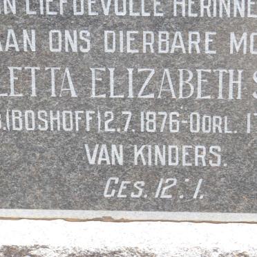 SMIT Aletta Elizabeth nee BOSHOFF 1876-1961