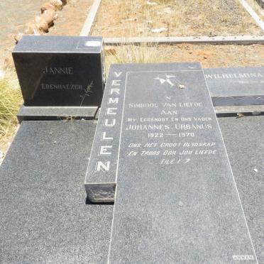 VERMEULEN Johannes Urbanus 1922-1970 &amp; Wilhelmina Jacoba Willa 1921-2008 