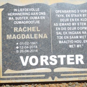 VORSTER Rachel Magdalena 1941-2014