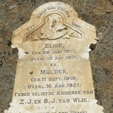 WIJK Mulder, van 1910-1921 :: VAN WIJK Elise 1917-1921