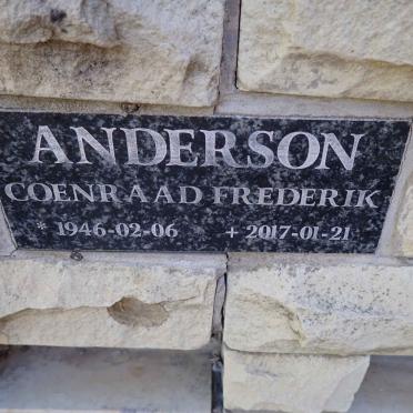 ANDERSON Coenraad Frederik 1946-2017