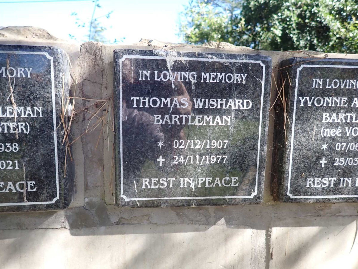 BARTLEMAN Thomas Wishard 1907-1977