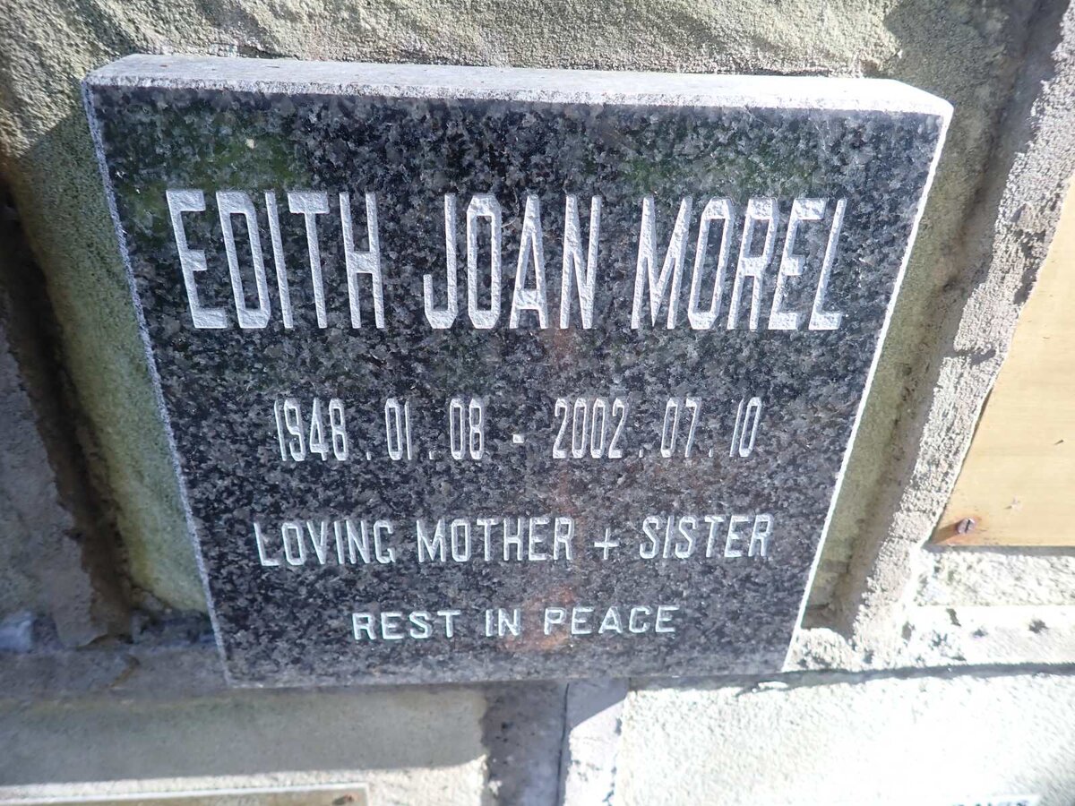 MOREL Edith Joan 1948-2002