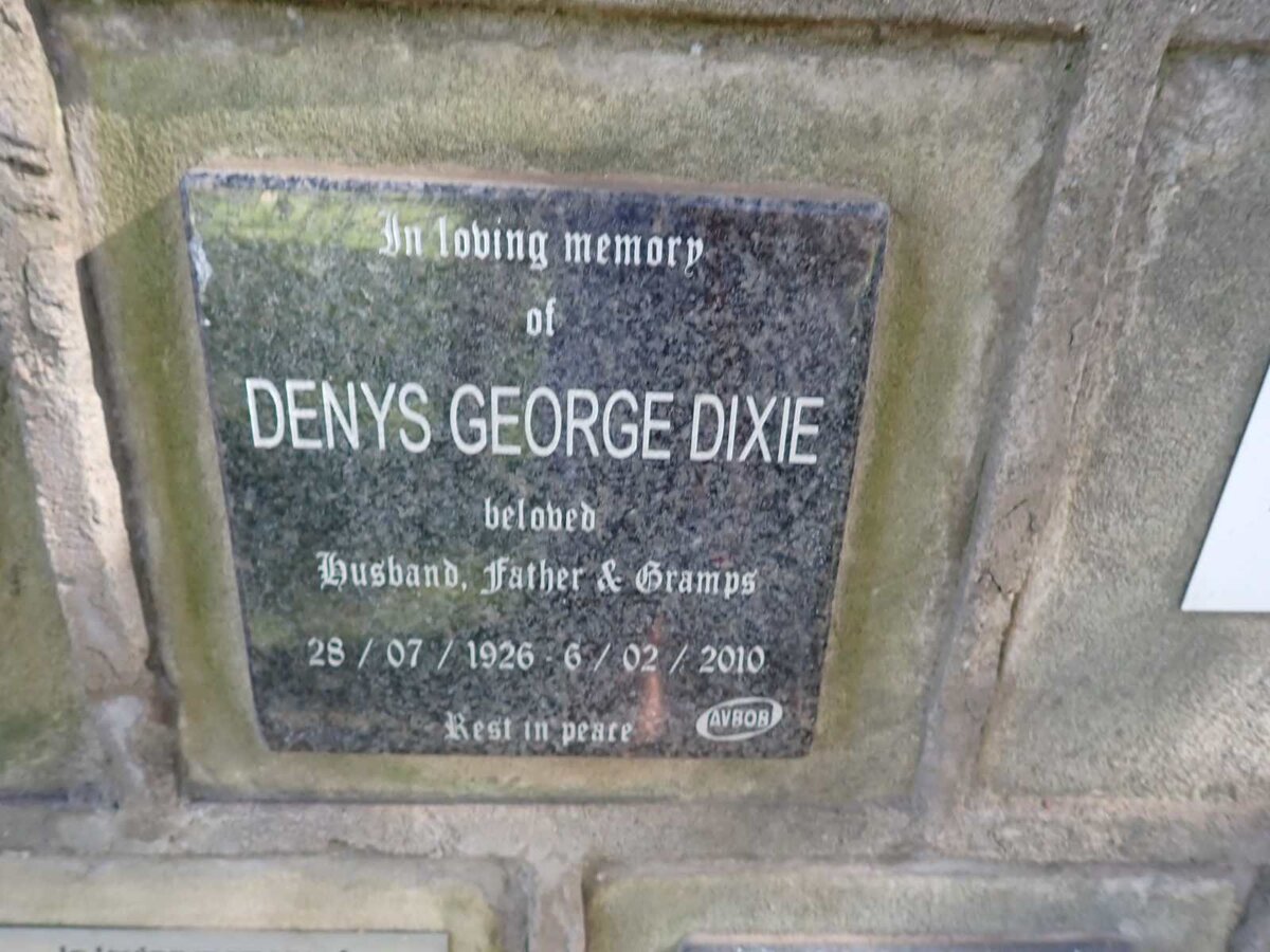 DIXIE Denys George 1926-2010