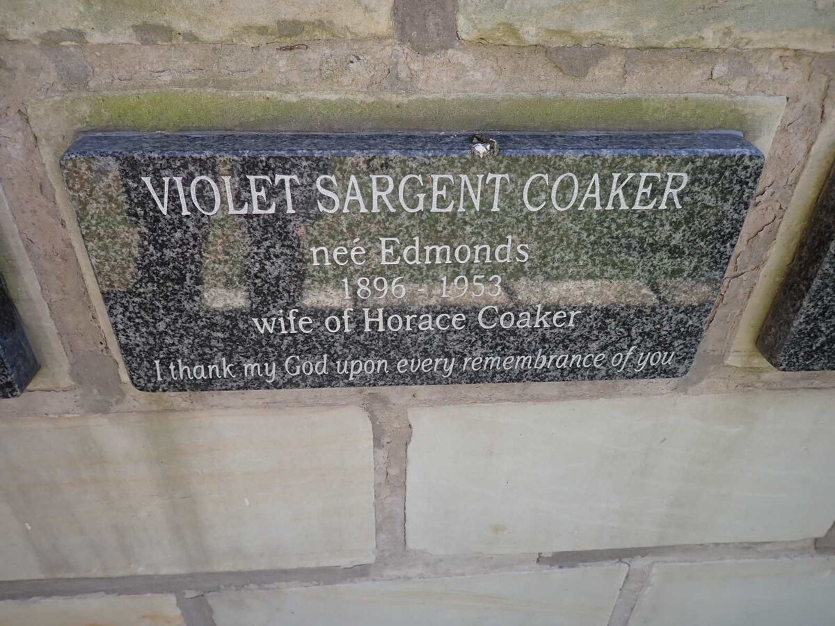 COAKER Violet Sargent nee EDMONDS 1896-1953