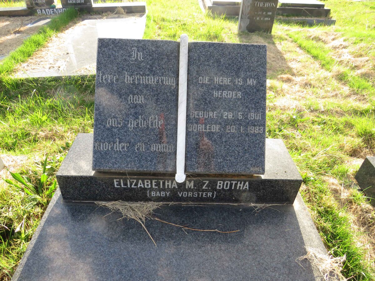 BOTHA Elizabetha M.Z. nee VORSTER 1901-1983