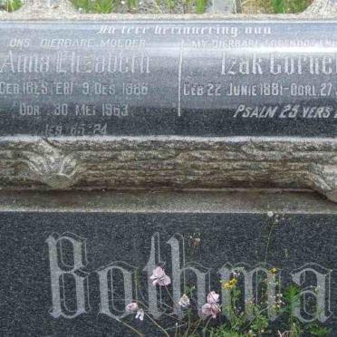BOTHMA Izak Cornelis 1881-1947 &amp; Anna Elizabeth BESTER 1886-1963