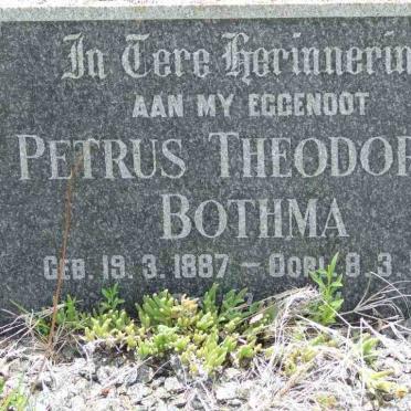 BOTHMA Petrus Theodorus 1887-1948