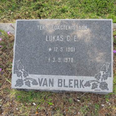 BLERK Lukas C.E., van 1901-1978