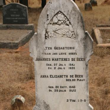 BEER Johannes Martienes, de 1842-1926 & Anne Elizabeth DU PLOOY 1843-1923