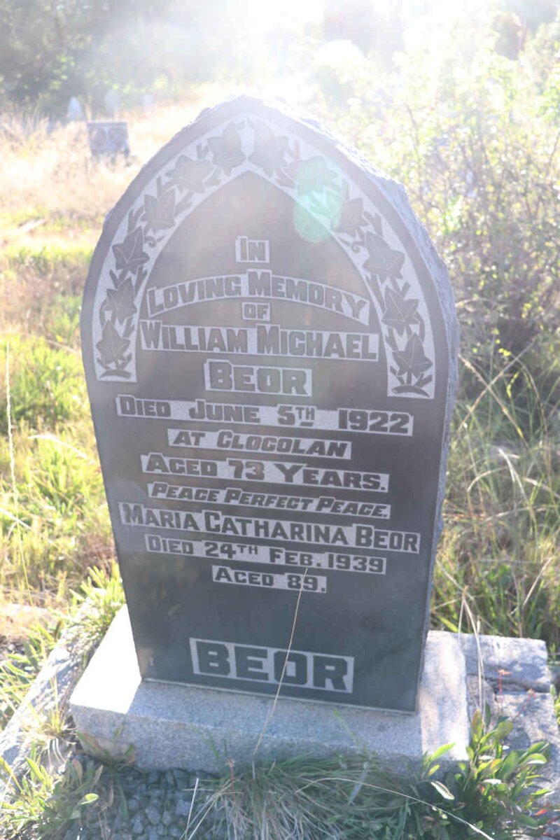 BEOR William Michael -1922 & Maria Catharina -1939