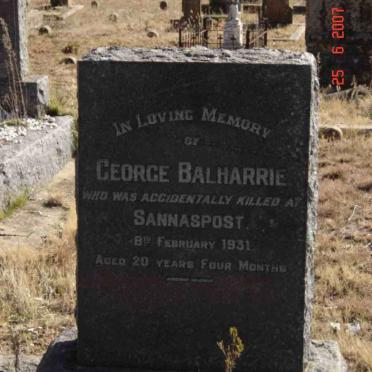 BALHARRIE George  -1931