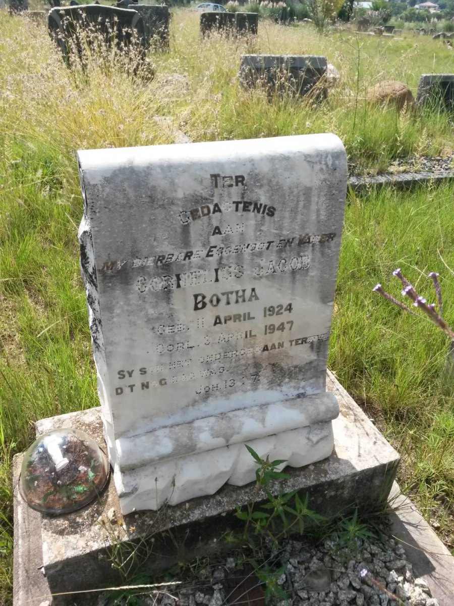 BOTHA Cornelius Jacob 1924-1947