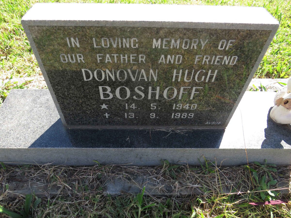 BOSHOFF Donovan Hugh 1949-1989