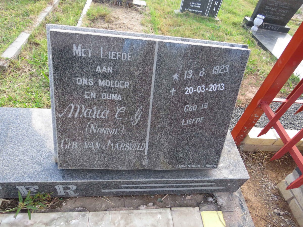 BESTER Andries J. 1917-1989 & Maria C.G. VAN JAARSVELD 1923-2013 _3