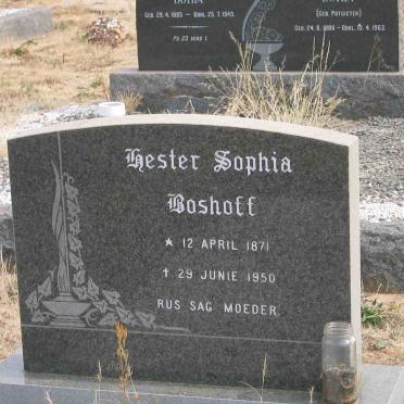 BOSHOFF Hester Sophia 1871-1950
